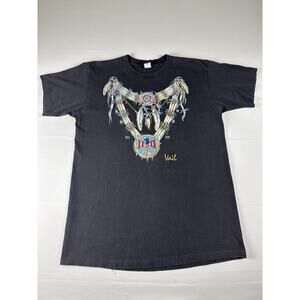 Diamond Dust Vail Men’s Large T-Shirt Black Native Graphic Vintage